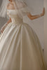 Women's Satin Off-shoulder Retro Fashion Trailing Wedding Dress