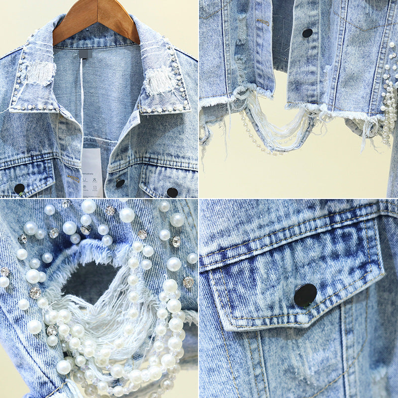 Women's denim short coat