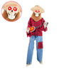 Halloween Luminous Skull Skeleton Decoration Guitarist Skeletons With Light Up Eye Horror Glowing Skeleton For Halloween Party Decor