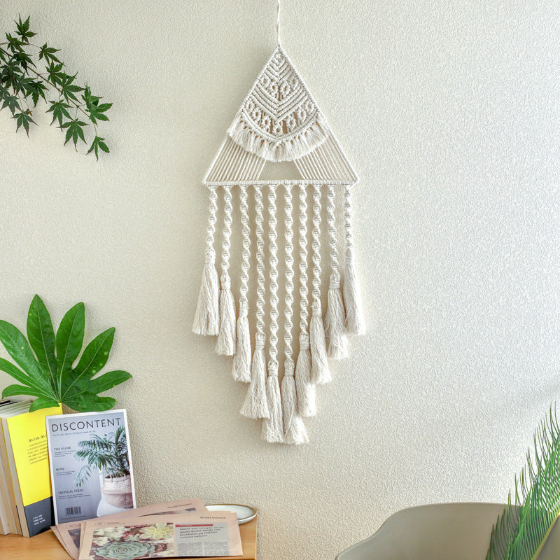 Handwoven Home Decor Triangle Dream Catcher Pendant