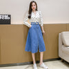 New Style Denim Skirt Women High Waist Mid-Length