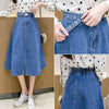 New Style Denim Skirt Women High Waist Mid-Length