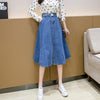 New Style Denim Skirt Women High Waist Mid-Length