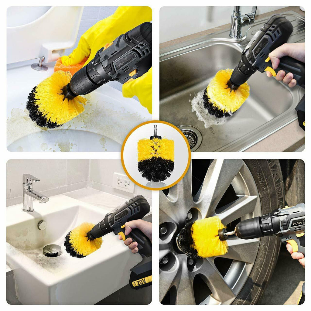 Drill Brush Set Power Scrubber Brushes for Car Wash Cleaning Carpet Tile Grout