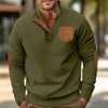 Patch Pocket Jacket Stand Collar Long Sleeve Corduroy Multicolor Hoodie