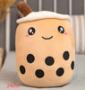 Cute Fruit Drink Plush Stuffed Soft Strawberry Milk Tea Plush Boba Tea Cup Toy Bubble Tea Pillow Cushion Kids Gift