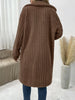 Women's Plush Lapel Long-sleeved Woolen Coat Top