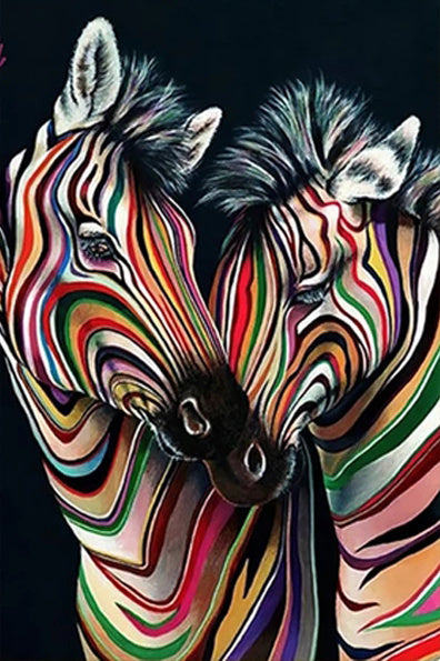 Modern Abstract Zebra Canvas Painting Wall Art Poster