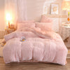 Luxury Thick Fleece Duvet Cover Queen King Winter Warm Bed Quilt Cover Pillowcase Fluffy Plush Shaggy Bedclothes Bedding Set Winter Body Keep Warm