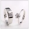 Diamond Ring Simulation Women's Ring Moissanite Couple Couple Rings SATINE Six-claw