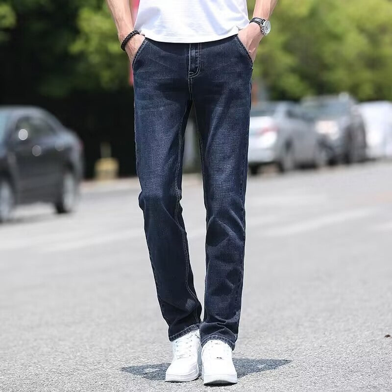 Men's Jeans Thin Loose Straight Casual Long Pants