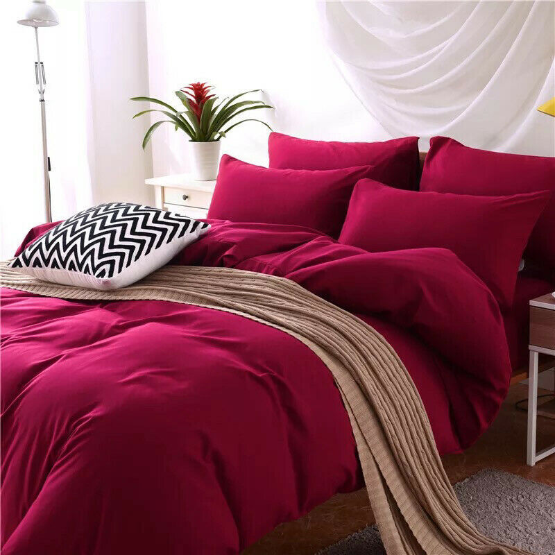 Luxury Thick Fleece Duvet Cover Queen King Winter Warm Bed Quilt Cover Pillowcase