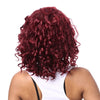 Burgundy curly hair hood