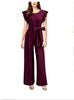 Sleeveless Ruffled Waist Wide Leg Jumpsuit