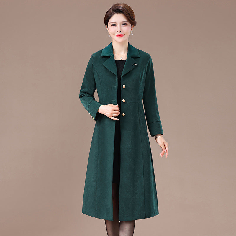 Women's Casual Solid Color Trench Coat