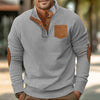 Patch Pocket Jacket Stand Collar Long Sleeve Corduroy Multicolor Hoodie