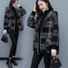 Autumn And Winter Plus Size Plaid Coat