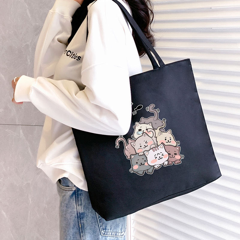 Women's Canvas Bag New Shoulder Handbag Student Tote One Piece