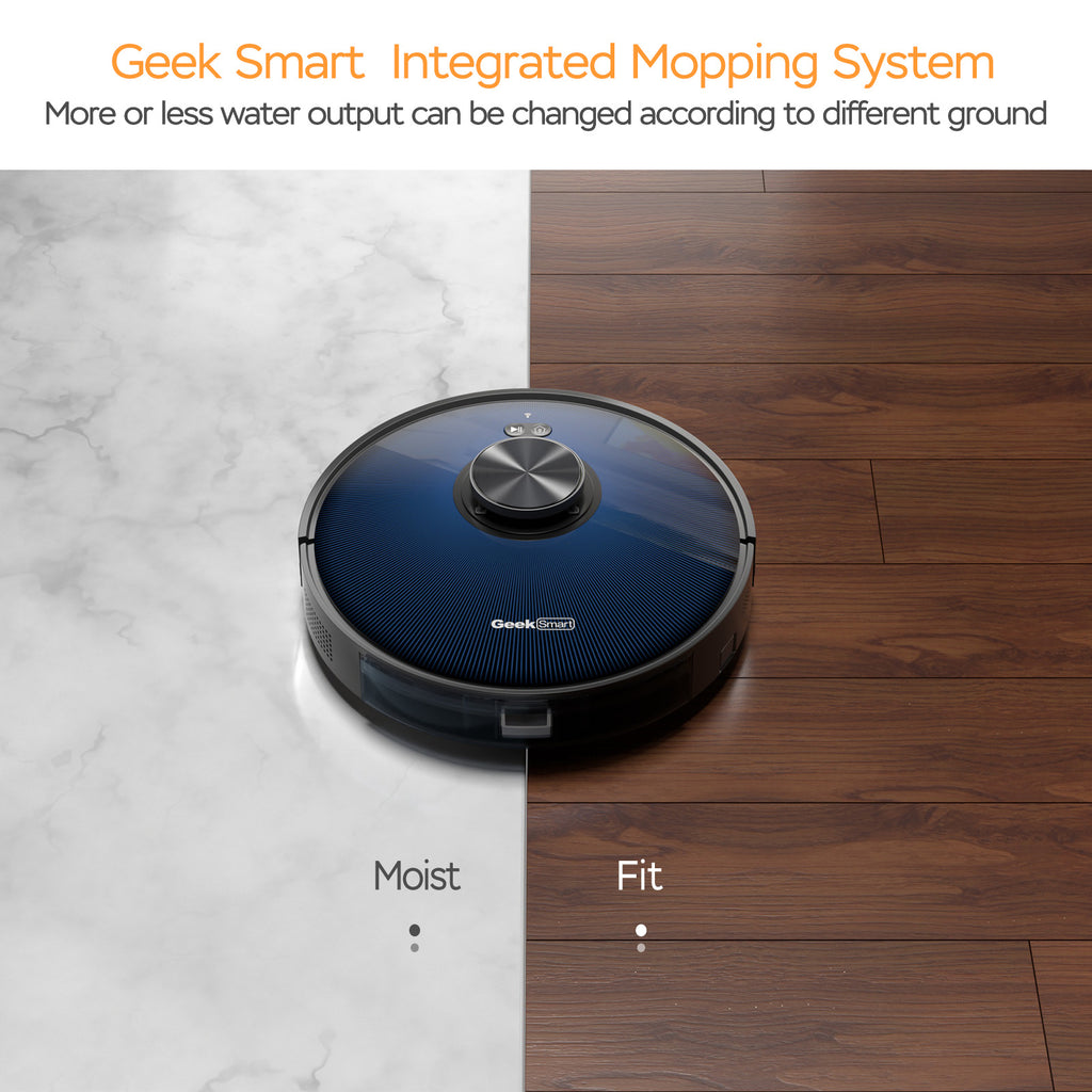 Geek Smart L7 Robot Vacuum Cleaner And Mop, LDS Navigation, Wi-Fi Connected APP, Selective Room Cleaning,MAX 2700 PA Suction, Ideal For Pets And Larger Home