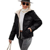 European And American Ladies Cotton Jacket Solid Color Leisure Warm Short Coat