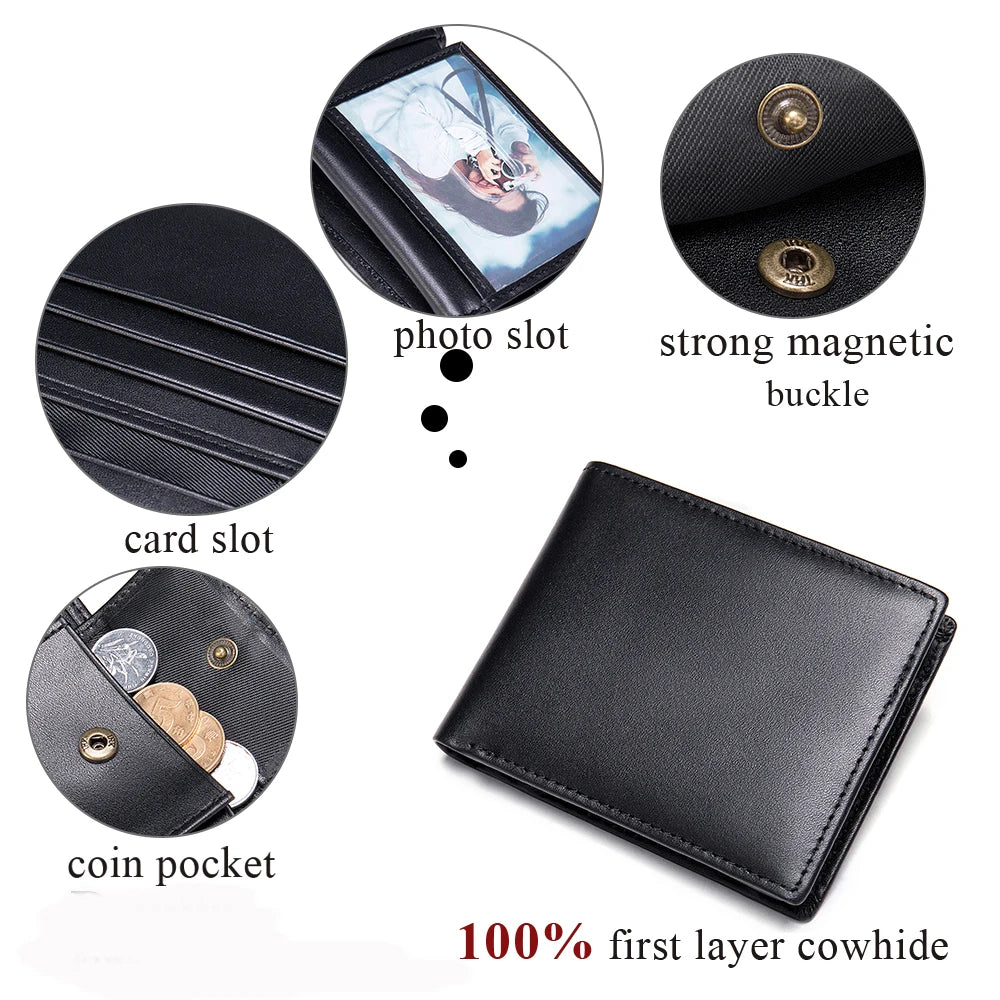 WESTAL men's genuine leather wallet purse for men engrave desinger card holder men's money bag short coin purse RFID wallet 7328