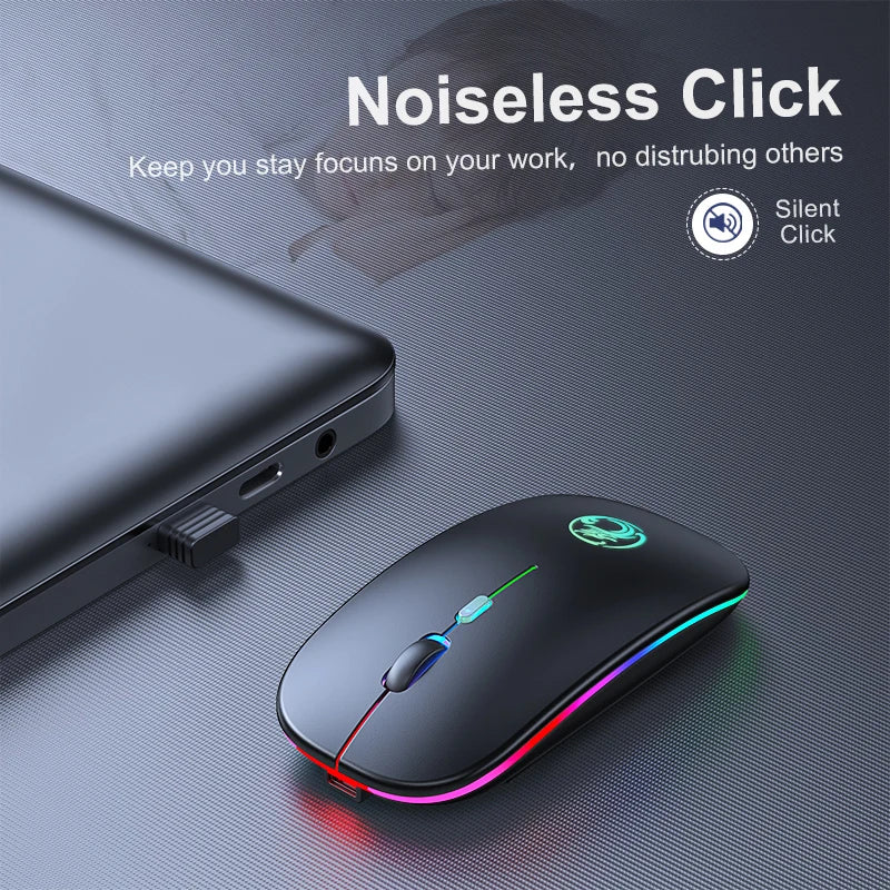 Wireless Mouse Bluetooth Mouse Wireless Computer Mouse RGB Rechargeable Ergonomic LED Backlit Mause Silent Mice For Laptop PC