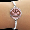 Cute Cat Paw Print Glass Women Bracelet Fashion Animal Paw Print Bangle You Always In My Heart Braclets Gift for Girlfriend