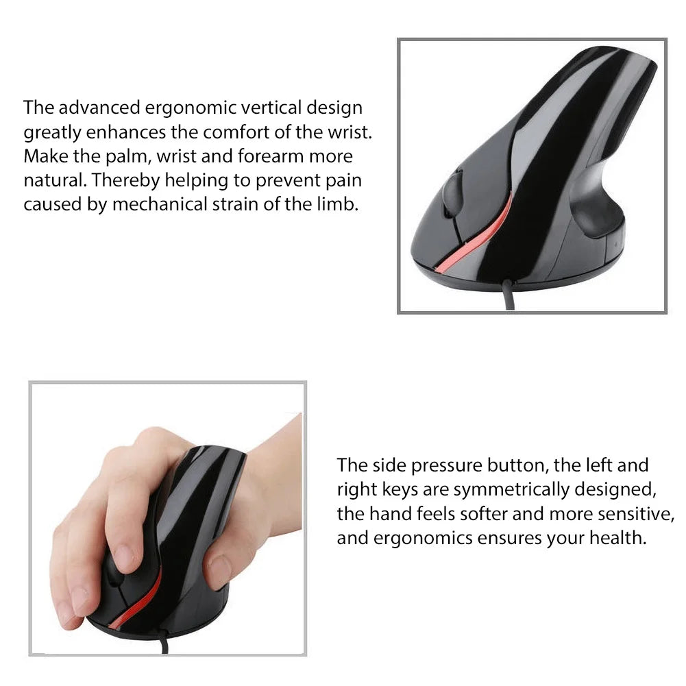 2020 Ergonomic Mouse Vertical Mouse 1200 DPI Optical Mice for PC Laptop Office Mouse gamer игровая мышь беспроводная мышь