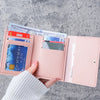 Women Short Cute Small Wallets Student Triple Fold Card Holder Girl ID Bag Card Holder Coin Purse Ladies Wallets Cartoon Bags