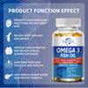 Daitea Omega 3 Fish Oil Capsules - for Nervous System, Skin and Hair Health, Antioxidants - Easy To Swallow