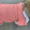 Dog Dress Summer Plaid Breathable Pet Clothes for Medium Large Dogs Outdoor Walking Pet Supplies