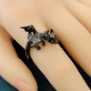 Vintage Dark Dragon Opening Rings for Men Women Cute Animal Silver Color Metal Punk Fashion Finger Ring Fashion Jewelry Party