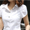 Women's Shirt 2024 Summer Women Top Female Black White Shirts Office Ladies Blouse OL Clothes Woman Short Sleeve Workwear