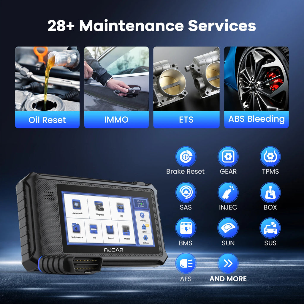 Global Version MUCAR VO6 OBD2 Scanner 32GB All Systems Diagnostic 28 Reset Auto VIN EPB/BMS/SAS/ABS Sevice Lifetime Free Update