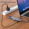 Type C Extender 8 in 1 USB HUB with HDMI Laptop Converter USB C to USB 3.0 2.0 Disk Ethernet Cable OTG Card Reader Charging Dock