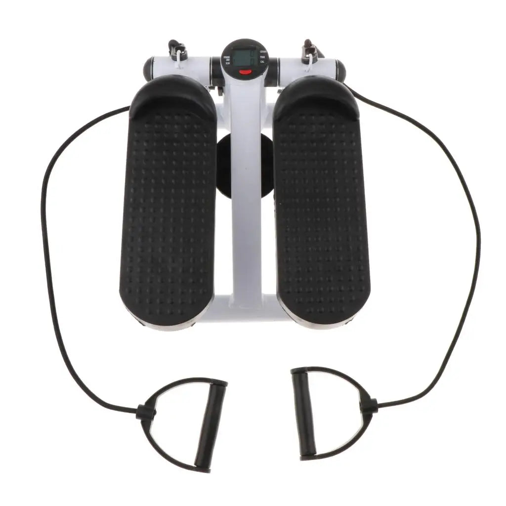 Mini Stepper Stair Stepper Foldable Pedal Stepper Exercise Equipment Twist Stepper Machine with Resistance Bands Max 150kg