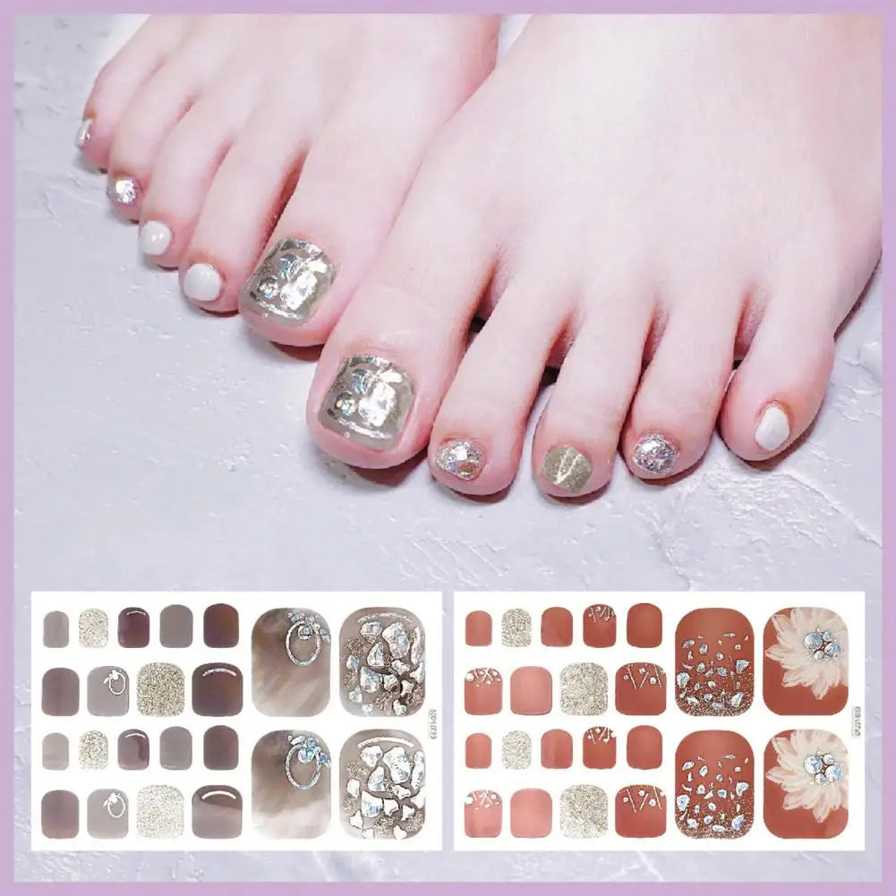 Delicate Nails Stickers Nail Art Anti-scratch Paper Women Manicure Toenail Wraps Stickers  Toe Nail Stickers Self-adhersive