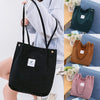 New Corduroy Shoulder Bag for Women Cotton Cloth Versatile Handbag Solid Color Eco Shopping bag 2023 Ladies Reusable Totes Bags