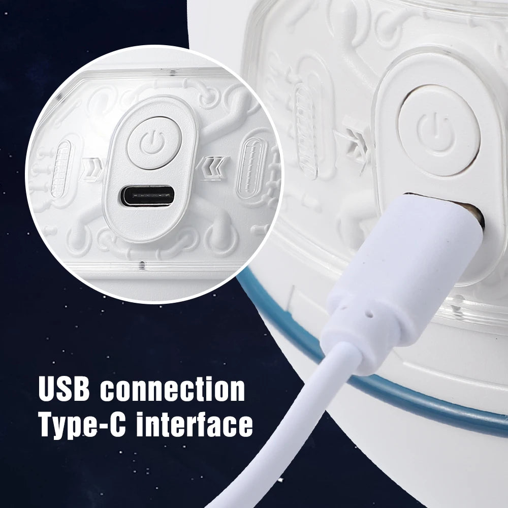 220ML Space Capsule Air Humidifier USB Ultrasonic Cool Mist Aromatherapy Water Diffuser with Led Light Astronaut Humidificad