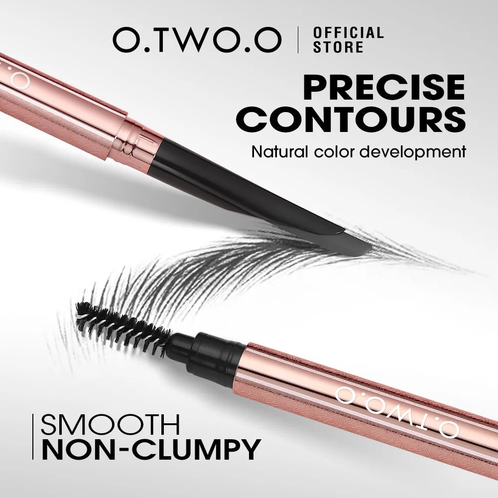 O.TWO.O Machete Eyebrow Pencil Waterproof Natural Long Lasting Smooth Fill Fluff Blendable High Pigment Brow Pencil Eye Makeup