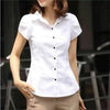 Women's Shirt 2024 Summer Women Top Female Black White Shirts Office Ladies Blouse OL Clothes Woman Short Sleeve Workwear