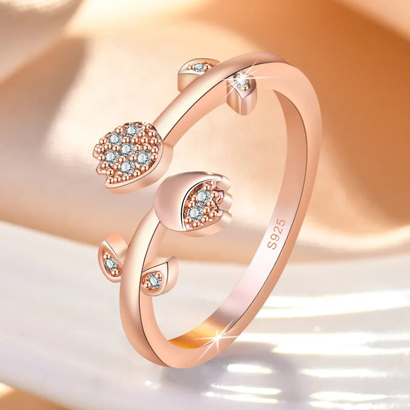 NEW 925 Sterling Silver AAA Zircon Rings For Women Love Heart Engagement Wedding Ring Luxury Charm Fashion Jewelry Party Gift