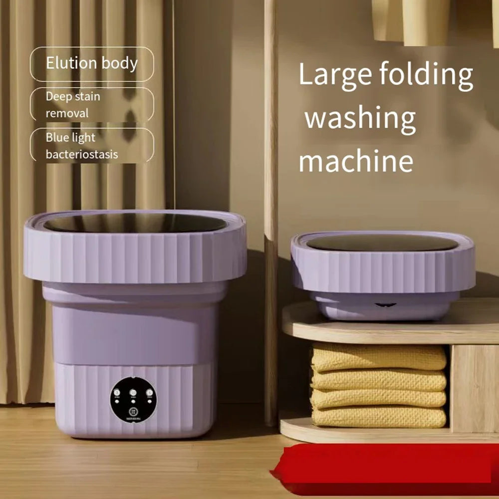 13L Portable Folding Washing Machines Large with Dryer Bucket for Clothes Underwear Sock Small Washer Travel Home Mini Machine