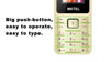 MKTEL OYE 3 Feature Phone 1.77inch Display 1800mAh Dual SIM Dual Standby MP3 MP4 FM Radio with Strong Torch Senior Phone