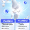 TAOTERS Vitamin D3+K2 Supplement to Support Joint, Bone and Immune Health Non-GMO formula easy-to-swallow vitamin D & K complex