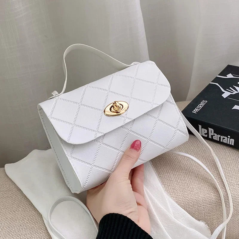 Fashion Simple Women's Bag New Crossbody Bag Mini Shoulder Bag PU Leather Handbag Mobile Phone Coin Purse Bag Small Square Bag