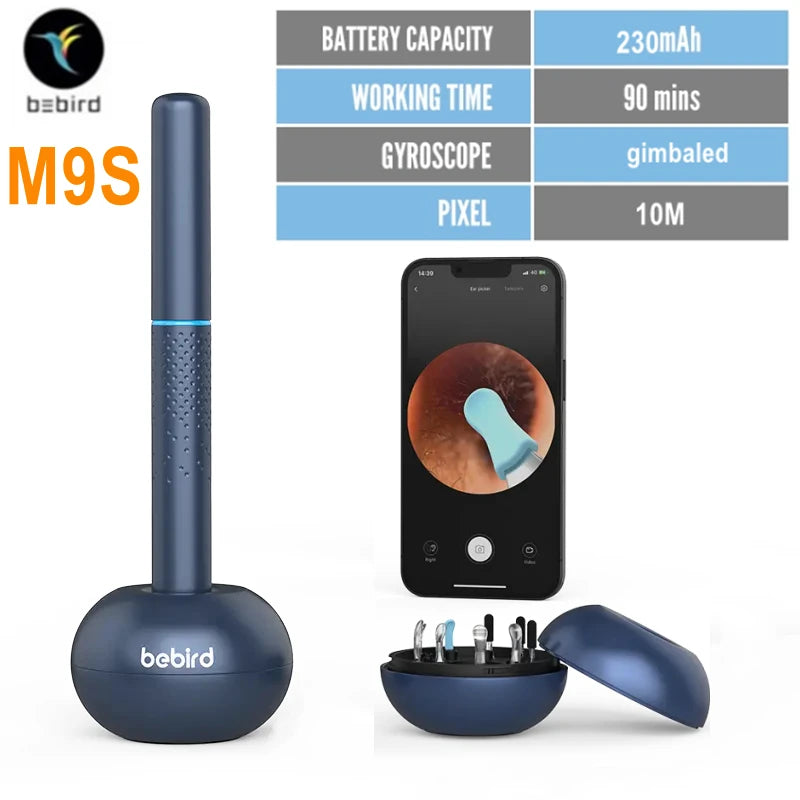 Bebird Ear Cleaner Kit With 3.5mm Lens Ear Wax Removal Tool 10 Megapixels Camera Gimbaled Intelligent Gyroscope Magnetic Switch