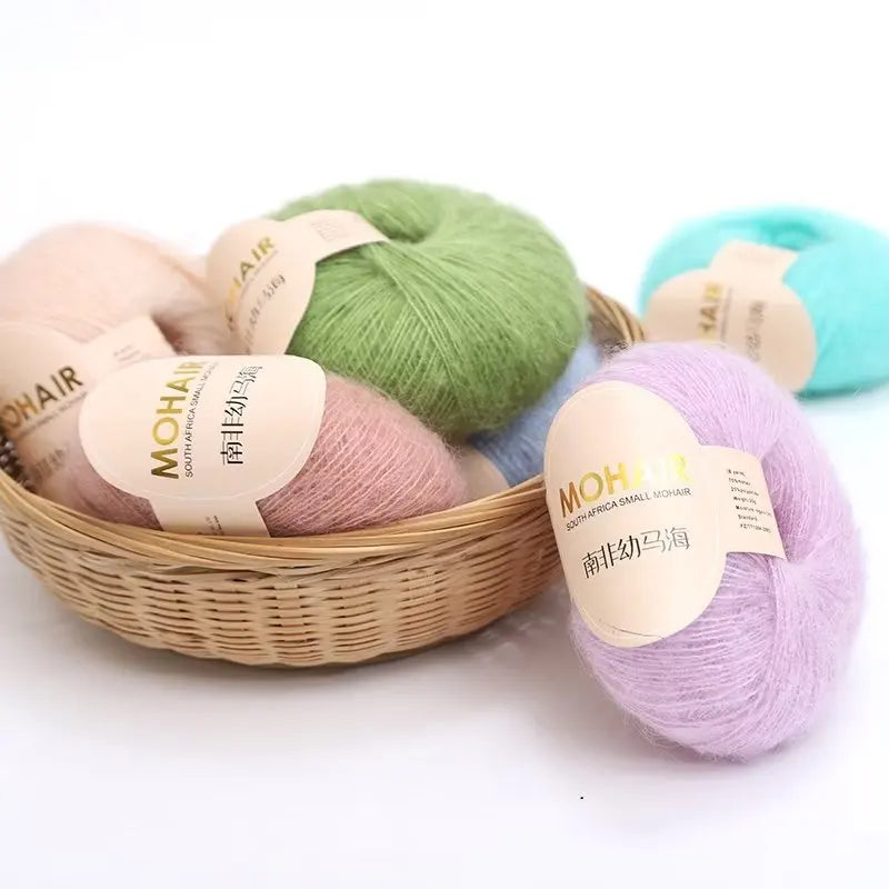 25g Mohair Yarn Extra Soft Warm Baby Wool Crochet Yarn for Hand Knitting Sweater Shawl Scarf DIY Material Supplies