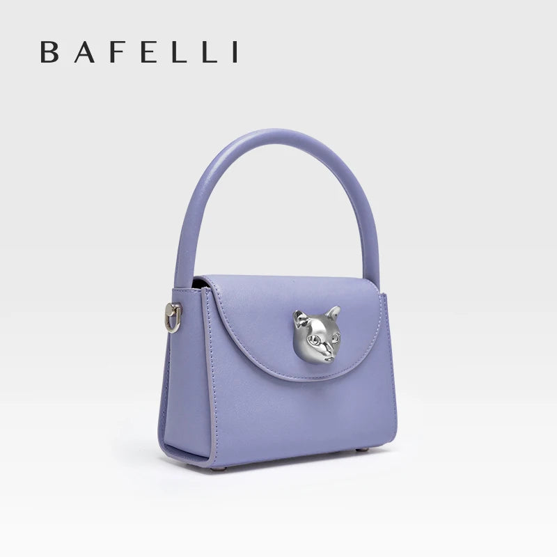 ORIGINAL BAFELLI BAG WOMEN‘S 2024 NEW SMALL LEATHER HANDBAGS LUXURY FASHION BRAND CROSSBODY CAT PURSE DESIGNER STYLE