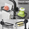 Kitchen Sink Drain Rack Sponge Storage Basket Faucet Holder Space Aluminum Soap Drainer Shelf Organizer Bathroom Accessories